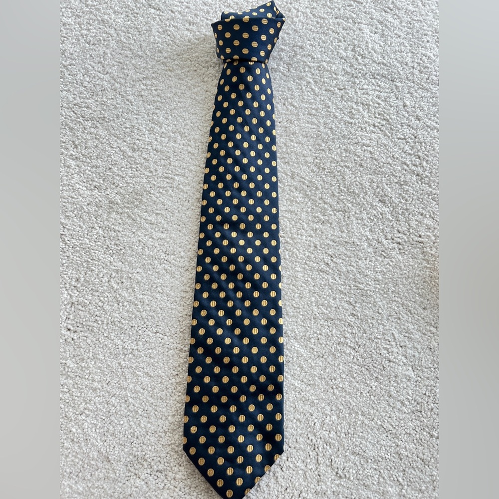 Burberry Blue Gold Silk Tie